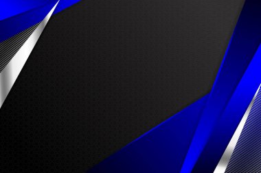 Siyah, mavi ve beyaz renkli soyut arkaplan üçgeni