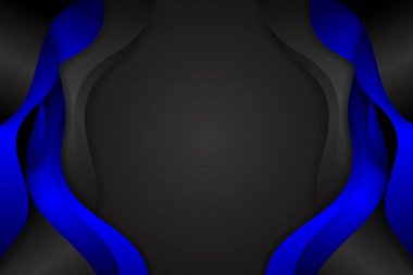 Siyah ve mavi renkli soyut sıvı arkaplan