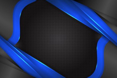 Siyah ve mavi renkli soyut arkaplan dikdörtgeni