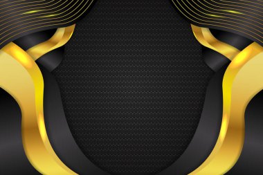 Siyah ve altın rengi olan soyut sıvı arkaplan