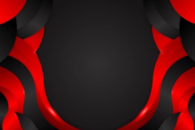 Siyah ve kırmızı renkli soyut sıvı arkaplan