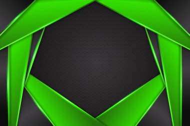 Siyah ve yeşil renkli soyut arkaplan dikdörtgeni