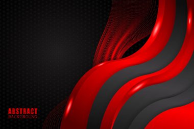 Siyah ve kırmızı renkli soyut sıvı arkaplan
