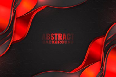 Siyah ve kırmızı renkli soyut sıvı arkaplan