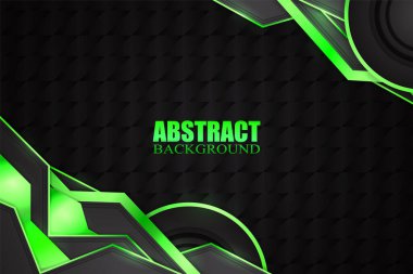 Siyah ve yeşil renkli soyut sıvı arkaplan