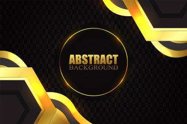 Siyah ve altın rengi olan soyut sıvı arkaplan