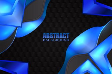 Siyah ve mavi renkli soyut sıvı arkaplan