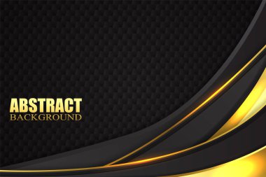 Siyah ve altın rengi olan soyut sıvı arkaplan