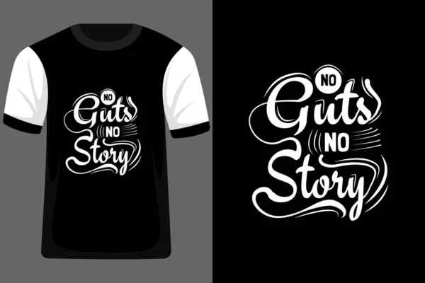 Guts Story Typography Shirt Design — Vetor de Stock
