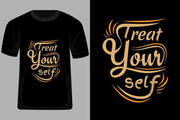 あなたの自己引用を扱うタイポグラフィTシャツデザイン — ストックベクタ