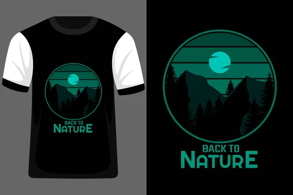 Voltar Natureza Shirt Design — Vetor de Stock