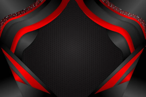 Abstrakter Flüssiger Hintergrund Mit Schwarzer Und Roter Farbe — Stockvektor