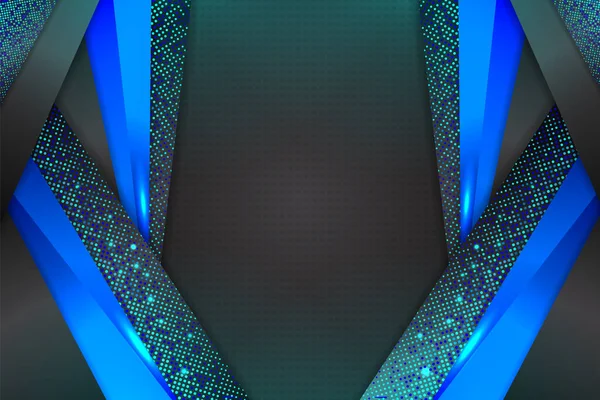Abstrakte Hintergrundrechteckform Mit Schwarzer Und Blauer Farbe — Stockvektor