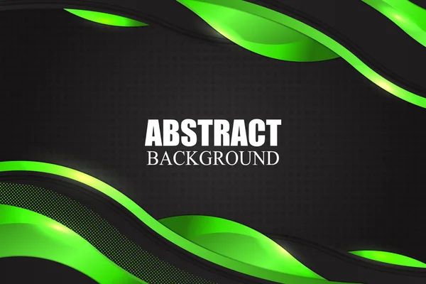 Abstraktní Tekuté Pozadí Černou Zelenou Barvou — Stockový vektor