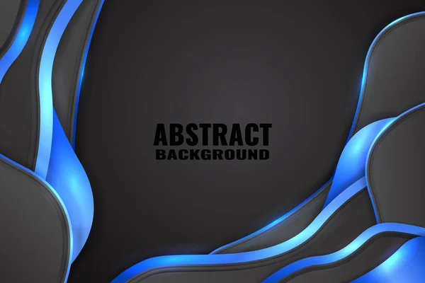 Fond Fluide Abstrait Avec Couleur Noire Bleue — Image vectorielle