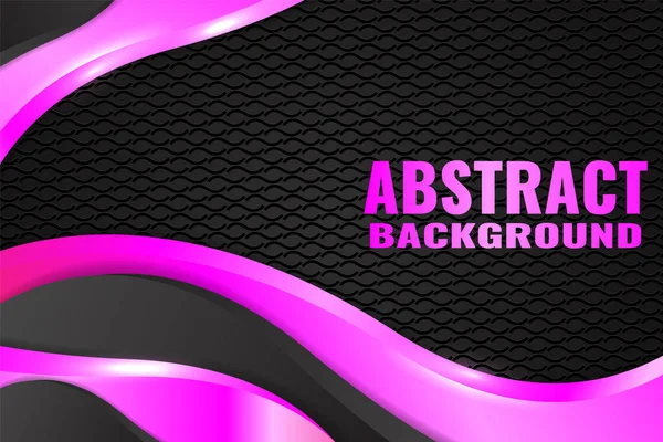 Abstrakter Flüssiger Hintergrund Mit Schwarzer Und Pinkfarbener Farbe — Stockvektor