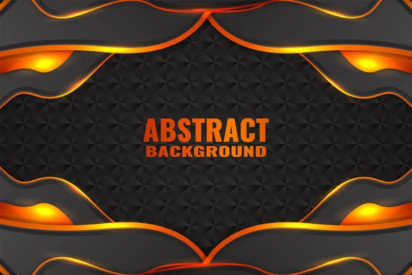 Abstraktní Tekuté Pozadí Černou Oranžovou Barvou — Stockový vektor