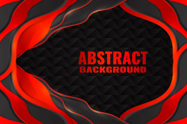 Abstraktní Tekuté Pozadí Černou Červenou Barvou — Stockový vektor