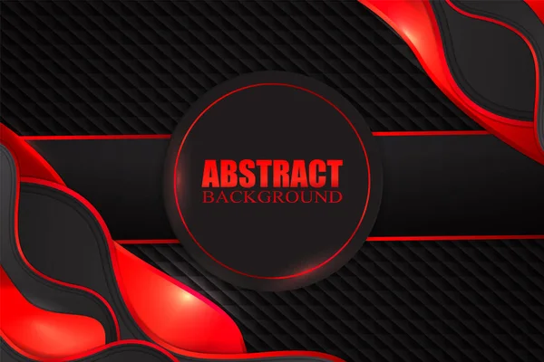 Fond Fluide Abstrait Avec Couleur Noire Rouge — Image vectorielle