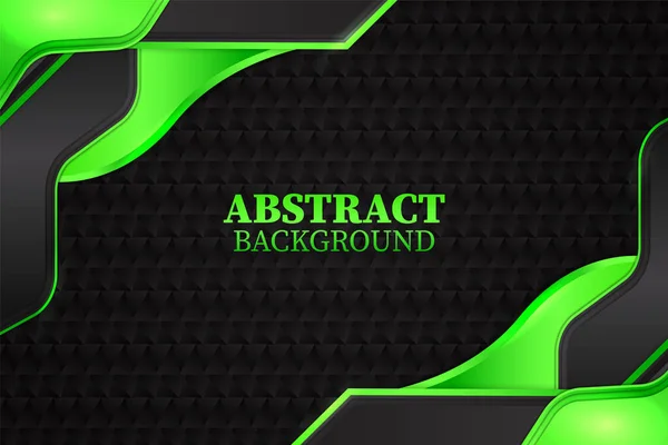 Abstrakter Hintergrund Mit Schwarzer Und Grüner Farbe — Stockvektor