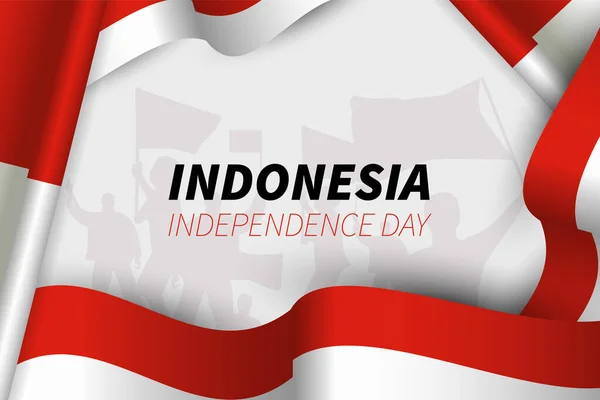 Ινδονησία Ημέρα Ανεξαρτησίας Σημαία Υποβάθρου — Διανυσματικό Αρχείο