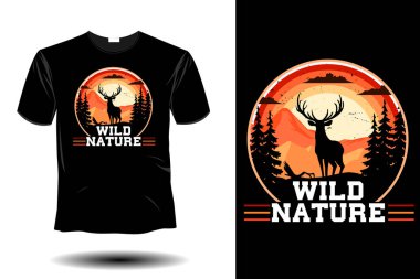 Vahşi doğa eski model vintage tasarımı