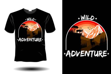 Vahşi macera eski model vintage tasarımı