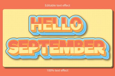 Merhaba Eylül metin efekti