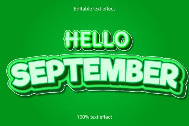 Merhaba Eylül metin efekti