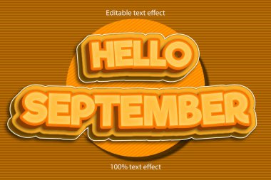 Merhaba Eylül metin efekti