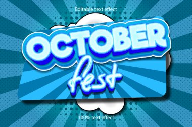 Ekim Festivali düzenlenebilir metin efekti biçimi
