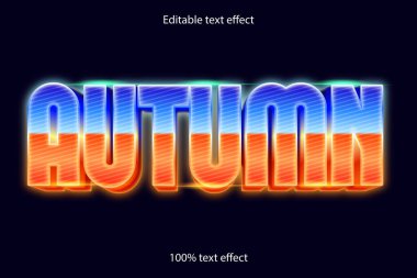 sonbahar düzenlenebilir metin efekti retro biçimi