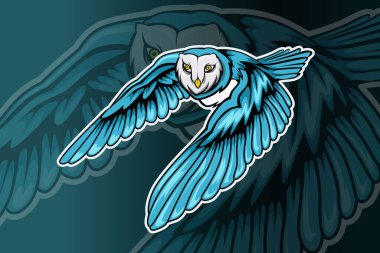 Baykuş maskotu ve spor logosu tasarımı