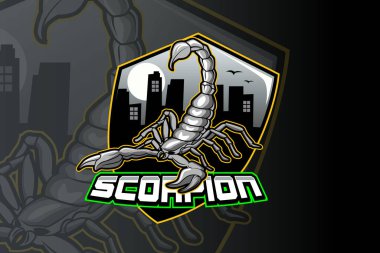 Scorpion ve spor takımı logosu şablonu