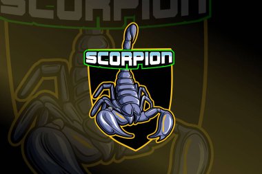 Scorpion ve spor takımı logosu şablonu