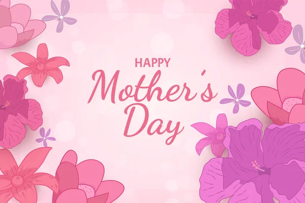 stock vector Happy Mother Day flat background