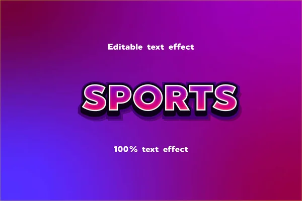 Sportbewerkbaar Teksteffect — Stockvector