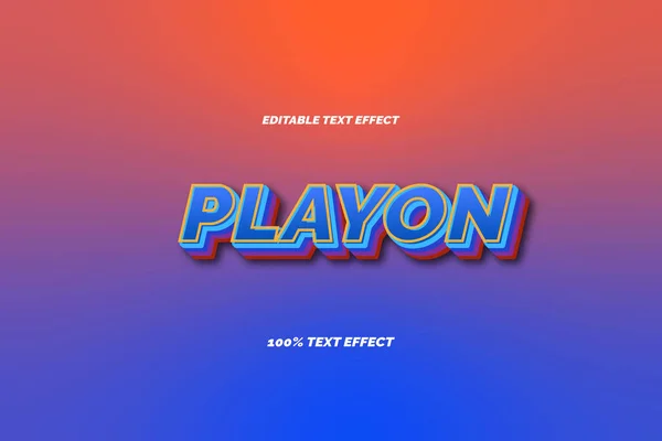 Playon Editable Text Effect — Stock Vector