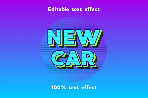 Nieuw Auto Teksteffect — Stockvector