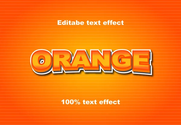 Oranje Bewerkbare Retro Stijl — Stockvector