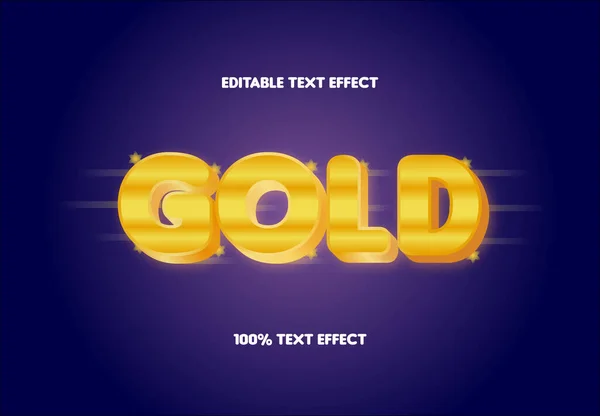 Gouden Tekst Effect Stijl Premie — Stockvector