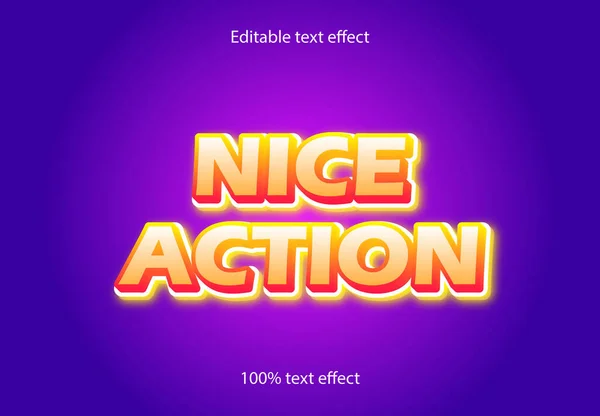 Nice Action Text Effect — Stock Vector