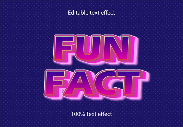 Effet Texte Modifiable Funfact — Image vectorielle