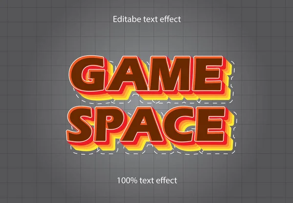 Game Utrymme Text Effekt — Stock vektor