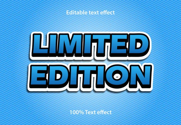 Edición Limitada Efecto Texto Dibujos Animados — Vector de stock