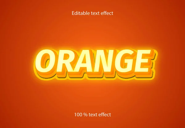 Orange Editable Text Effect — Image vectorielle