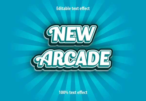Nuevo Efecto Texto Arcade — Archivo Imágenes Vectoriales