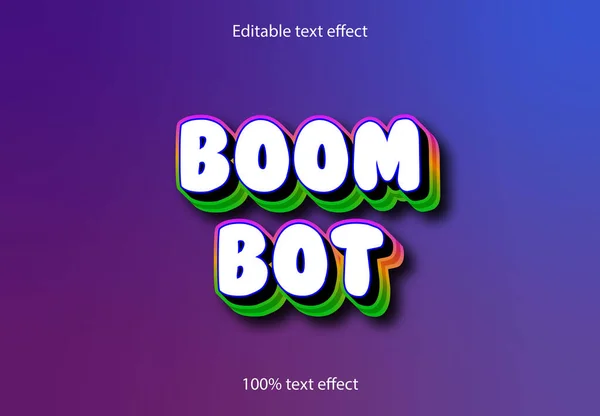 Boom Bot Efecto Texto — Archivo Imágenes Vectoriales