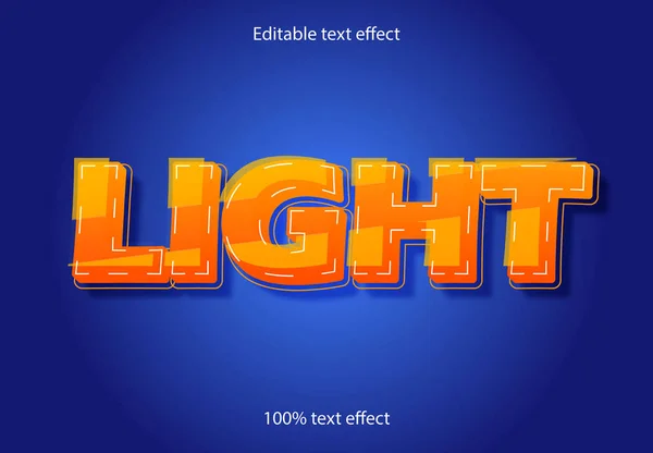 Licht Bewerkbaar Teksteffect — Stockvector