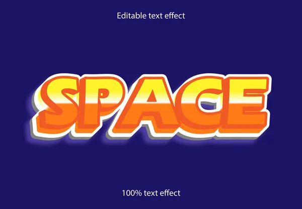 Efecto Texto Editable Espacio — Vector de stock